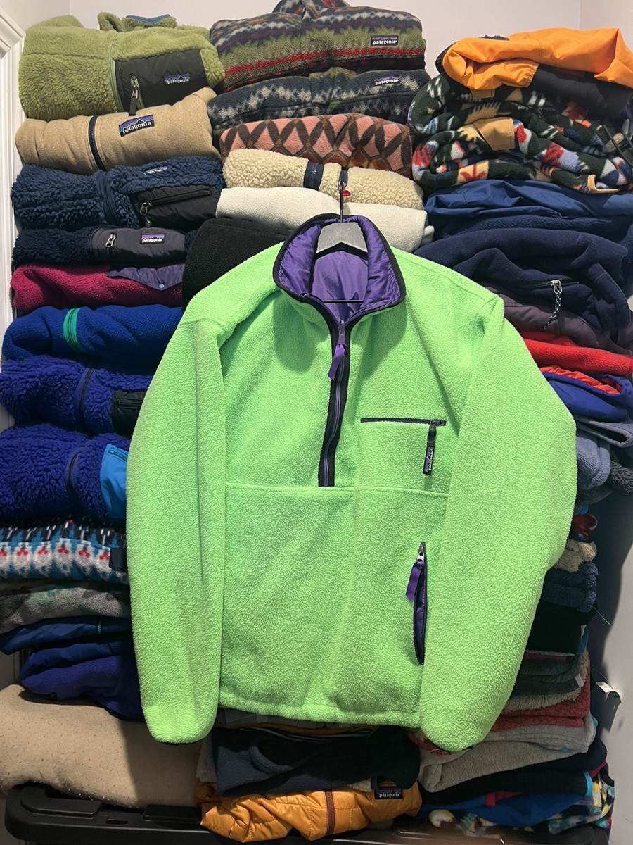 90s Vintage Patagonia Glissade Barney Purple GREEN Reversible