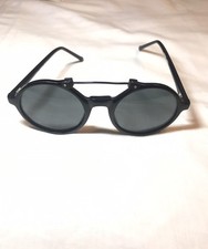 Vintage New Visual Scene Round Style Black Frame Sunglasses Y2K 90's