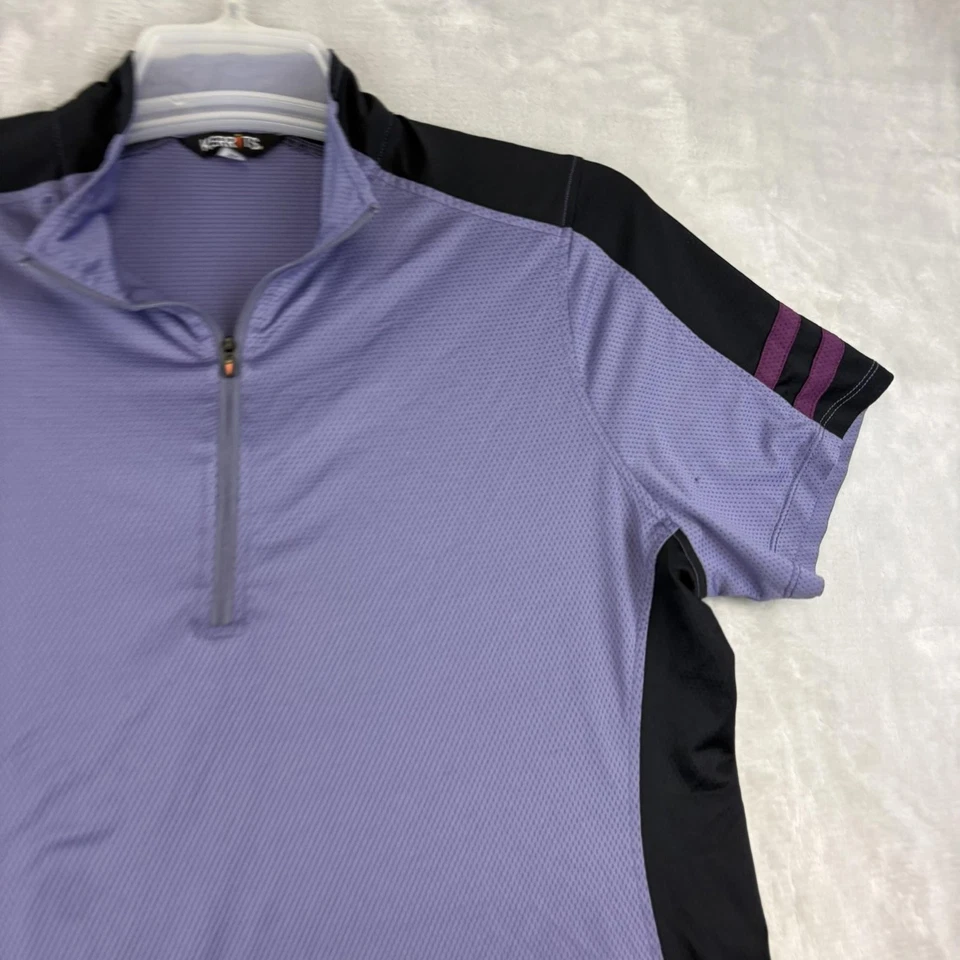 Camisa Kerrits Mujer XL Púrpura Negra Equitación Rendimiento Cuarto Cremallera Foto 3 de 4