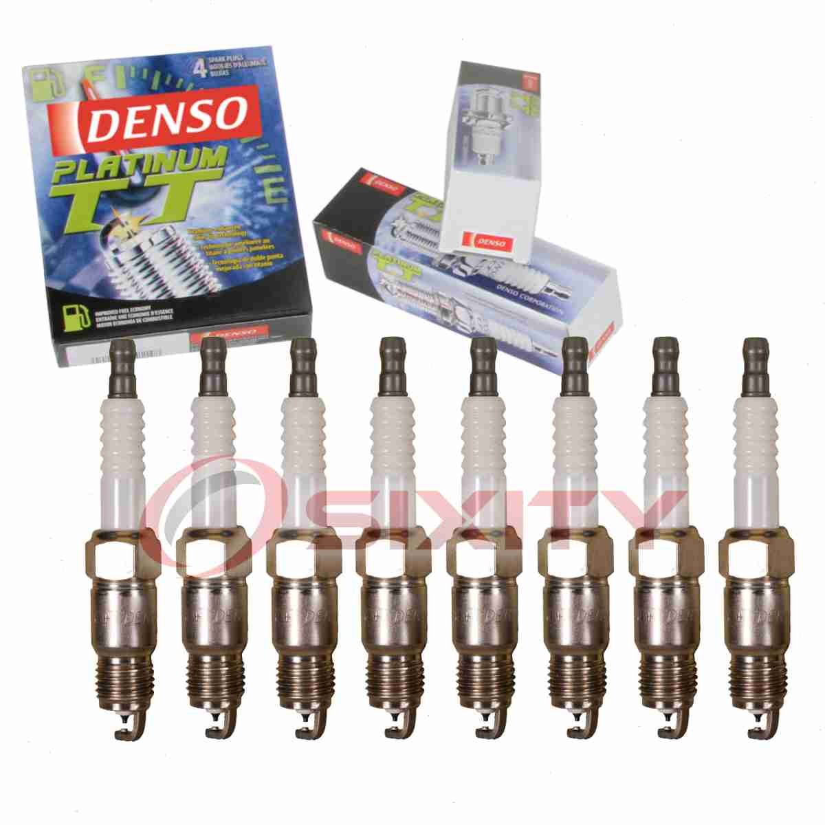 8 pc Denso Platinum TT Spark Plugs for 1985-1995 GMC C1500 5.0L 5.7L V8 ji