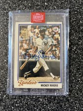 2019 Topps Mickey Rivers #690 Yankees Archives Signature Series 1978
