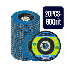 4.5" Flap Discs 115mm Sanding 60 Grit Grinding Wheels Disc Zirconium Oxide 20PC