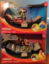 Playskool Hero Talk Adventure Heroes Fire & Police Sets Both New And Working 