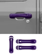  3-Piece Door Handle Cover Trim Set for Jeep Front & Tailgate Purple Solid