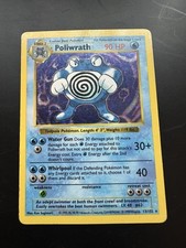 Poliwrath 13/102 Rare Shadowless Holo Base Set 1999 Pokémon TCG