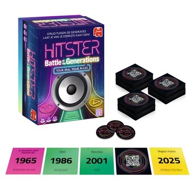 Hitster Battle of the Generations   Musical Party Board Game with 420+ Songs Ove