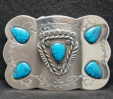 XB05127 GREAT VINTAGE 1970s  WESTERN STYLE FASHION  ARTWORK UNISEX BELT BUCKLE