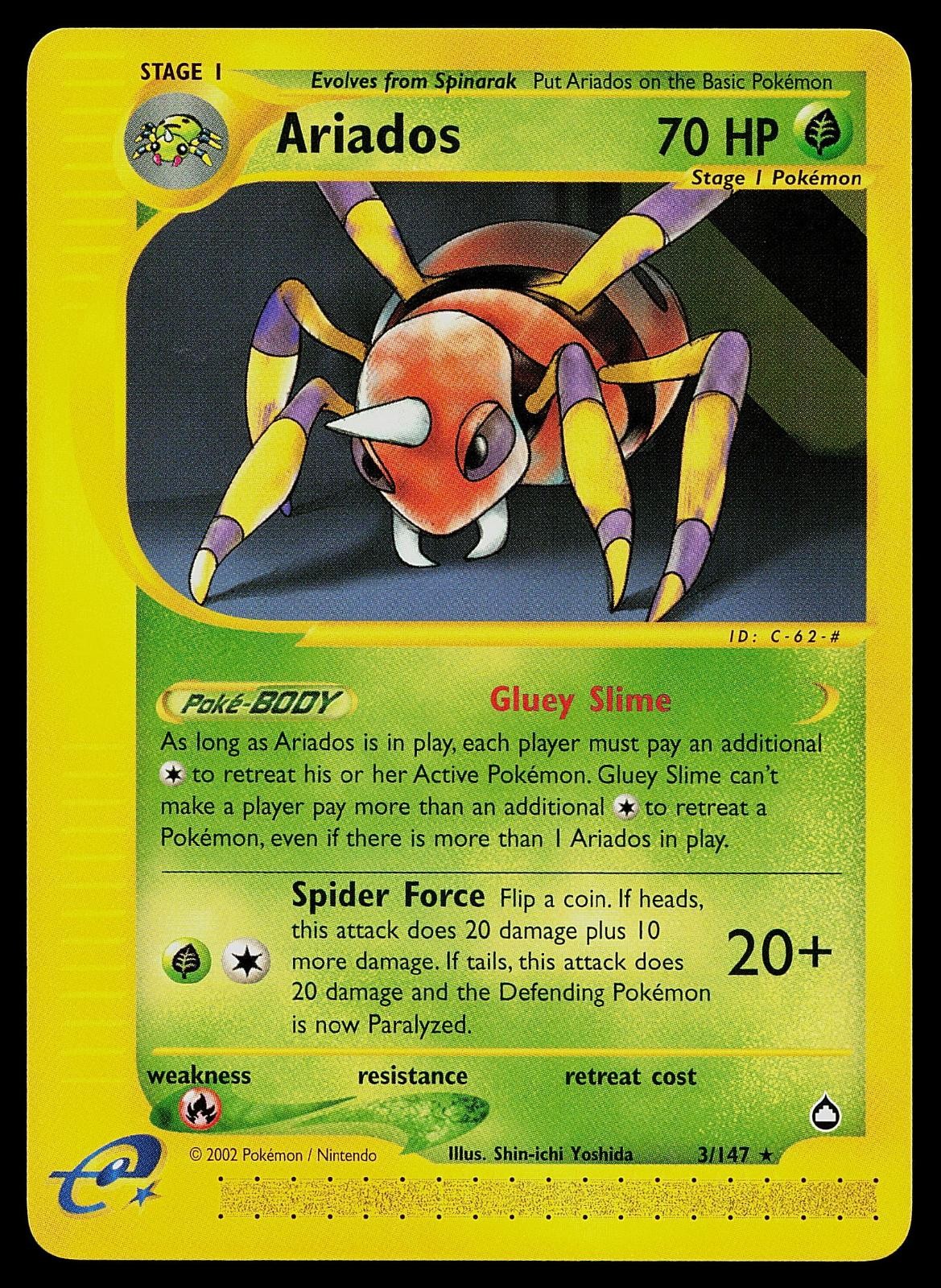 Pokemon Card - Ariados Aquapolis 3 Rare
