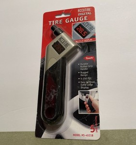 Accutire Digital Tire Pressure Gauge Large LCD Display Heavy Duty Silver/Black