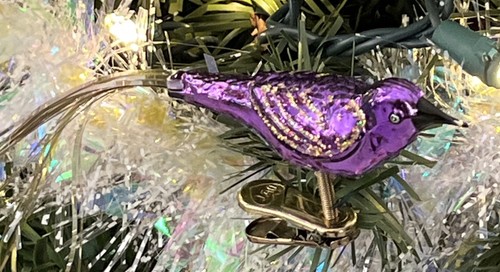 Glas Vogel Christbaumschmuck Set 7 Clip On LESEN WIE BESEHEN - Bild 5 von 22