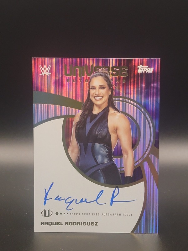 2025 Topps Universe WWE Universe Autographs Raquel Rodriguez #UNA-RRO On Card
