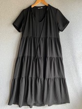 Lulus Dress Womens Small Black Tiered Maxi Boho Beachy Flowy