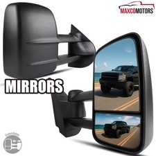 Tow Mirrors Fits 2007-2014 Chevy Silverado Tahoe Sierra 1500 Manual Extend Pair