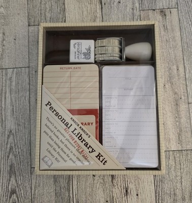 Personal Library Kit by Knock Knock 2009 Kit Date Stamp Checkout Cards Pockets