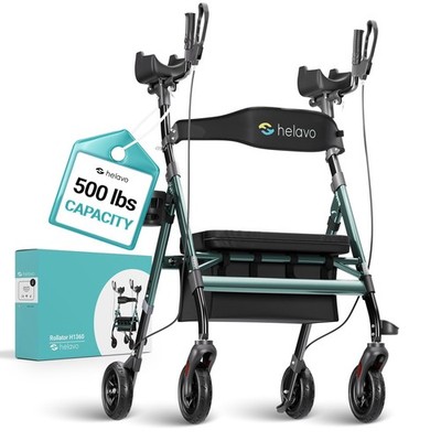 Extra Wide 28.3'' Bariatric Upright Walker for Seniors, 500 lbs Capacity with ...