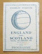 ENGLAND v SCOTLAND 1944 (19/2/44) Pirate Football Programme By Victor *Fair*