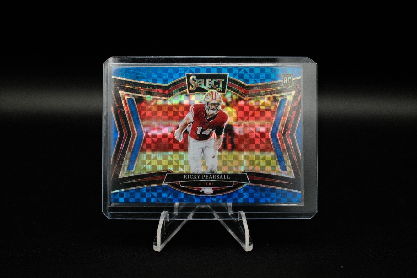 2024 Panini Select Football Blue Field Level RC Ricky Pearsall #489 42/75 Clean