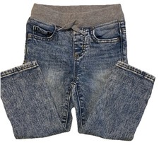 Wonder Nation Blue Jogger Jeans 3T Elastic Waist Drawstring Pockets