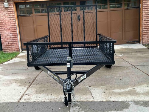 Carry-On Trailer 5-ft x 8-ft Steel mesh Utility Trailer with Ramp Gate