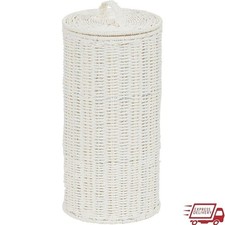 White Paper Rope Toilet Paper Holder Large Roll Storage Painted Steel Design New