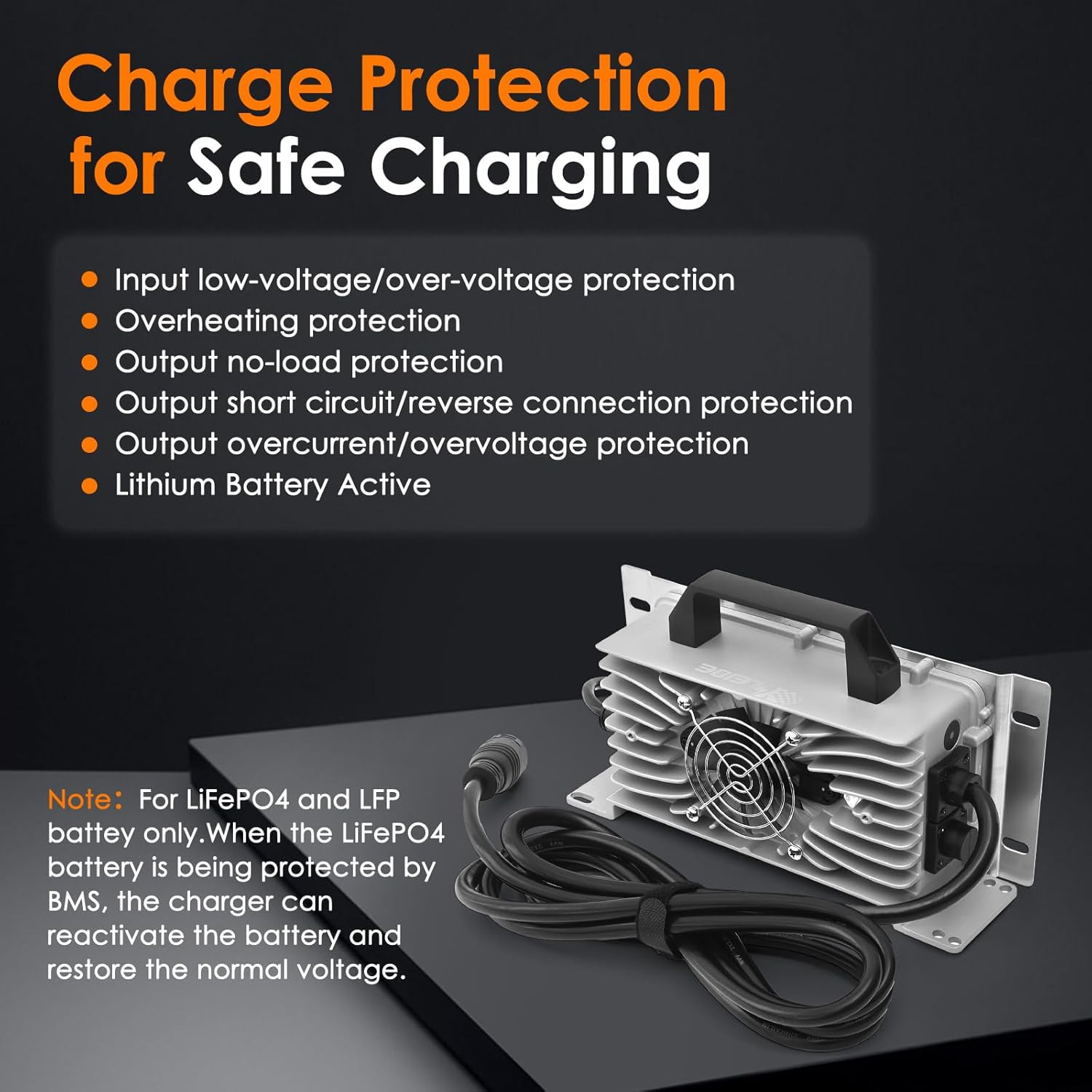 58.4V20A Golf Cart Lithium Battery Charger On-Board with OT (M8: 14-8 Terminals)