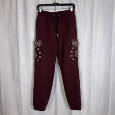 Dogg Supply by Snoop Dog Pull On Cargo Pants Jogger Size Small Stretch Red