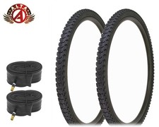 2 ALTA 29"x 1.95 Tires– Mountain Knobby Tread, All-Terrain w/48mm Schrader TUBES