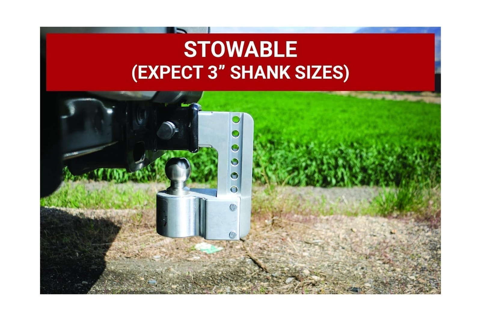 Weigh Safe Adjustable Trailer Hitch Ball Mount - 8" Drop Hitch for 2.5" Recei...