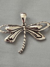 Vintage Silver Tone Dragonfly Pendant