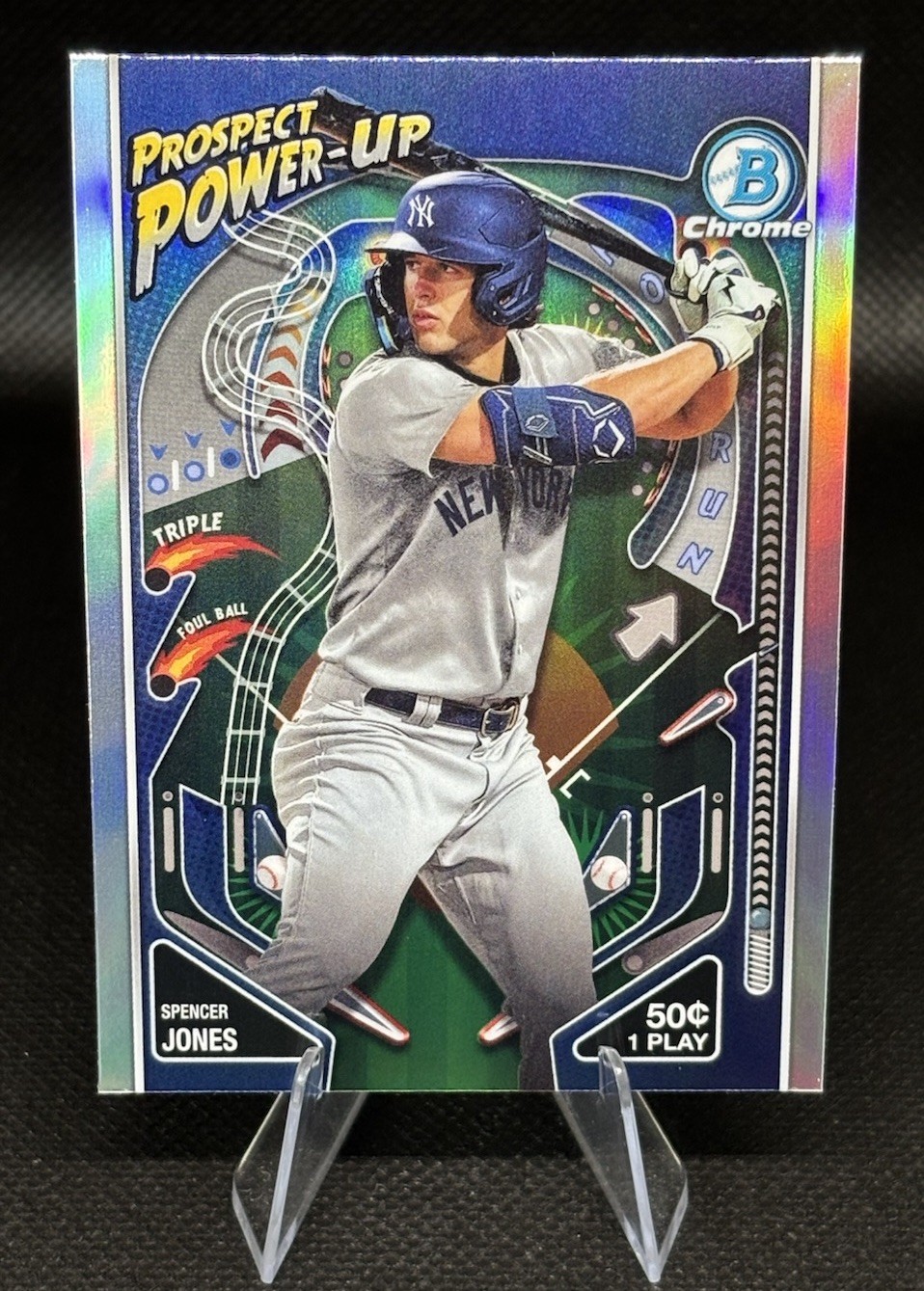 2024 Topps Bowman Chrome Prospect Power Up Spencer Jones #PP-9 NY Yankees