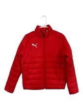 PUMA Liga Padded Full Zip Jacket Youth Boys Red Casual Athletic Outerwear Sz XL