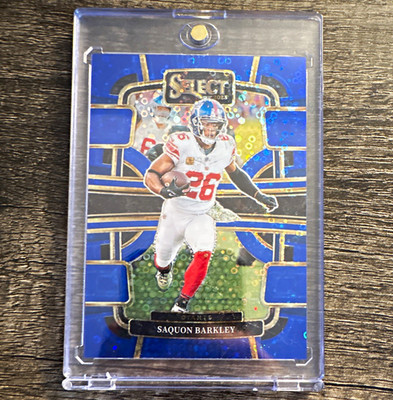 Panini 2023 Select Saquon Barkley Giants Concourse Blue Disco Prizm #75/25