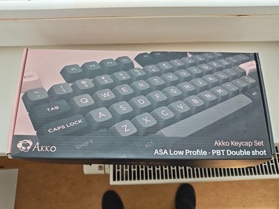 Akko ASA Low Profile Keycap Set   PBT Double Shot, OEM Boxed, For Mechanical Key