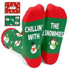Christmas Socks Gift - Elf Gnome Snowman Socks for Teens, Christmas Stocking