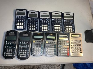 Lot of 11 Texas Instrument TI-30X IIS, TI-36X Pro, TI-30Xa, TI-34 -New Batteries