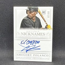 2014 National Treasures Notable Nicknames Auto Greg  Polanco RC #37/99 Pirates 