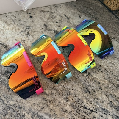 #ad Pit Viper Cycling Sunglasses Mirrored Multicolor Impact Resistant 4p kids 4 10y $38.00