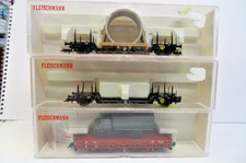 Fleischmann HO Konvolut Güterwg. 3-tlg., teilw. m. Beladung - 2-Leiter DC in OVP