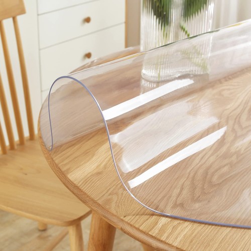 Royhom 42 Inch Clear Round Table Cover Protector 2mm Thick Plastic Table Cove... - Picture 4 of 6