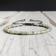 Handmade Labradorite Bead Bracelet Crystal Healing Reiki Healing Bracelet Gift