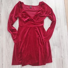 Sparkling Red Long Sleeve Dress Size M