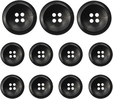 11Pcs Natural Real Horn Buttons Set for Men Women Blazer and Suit, 20Mm 15Mm Gen