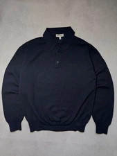 Giorgio Armani Le Collezioni Blue 100% Merino Wool Classic Pullover Sweater 52