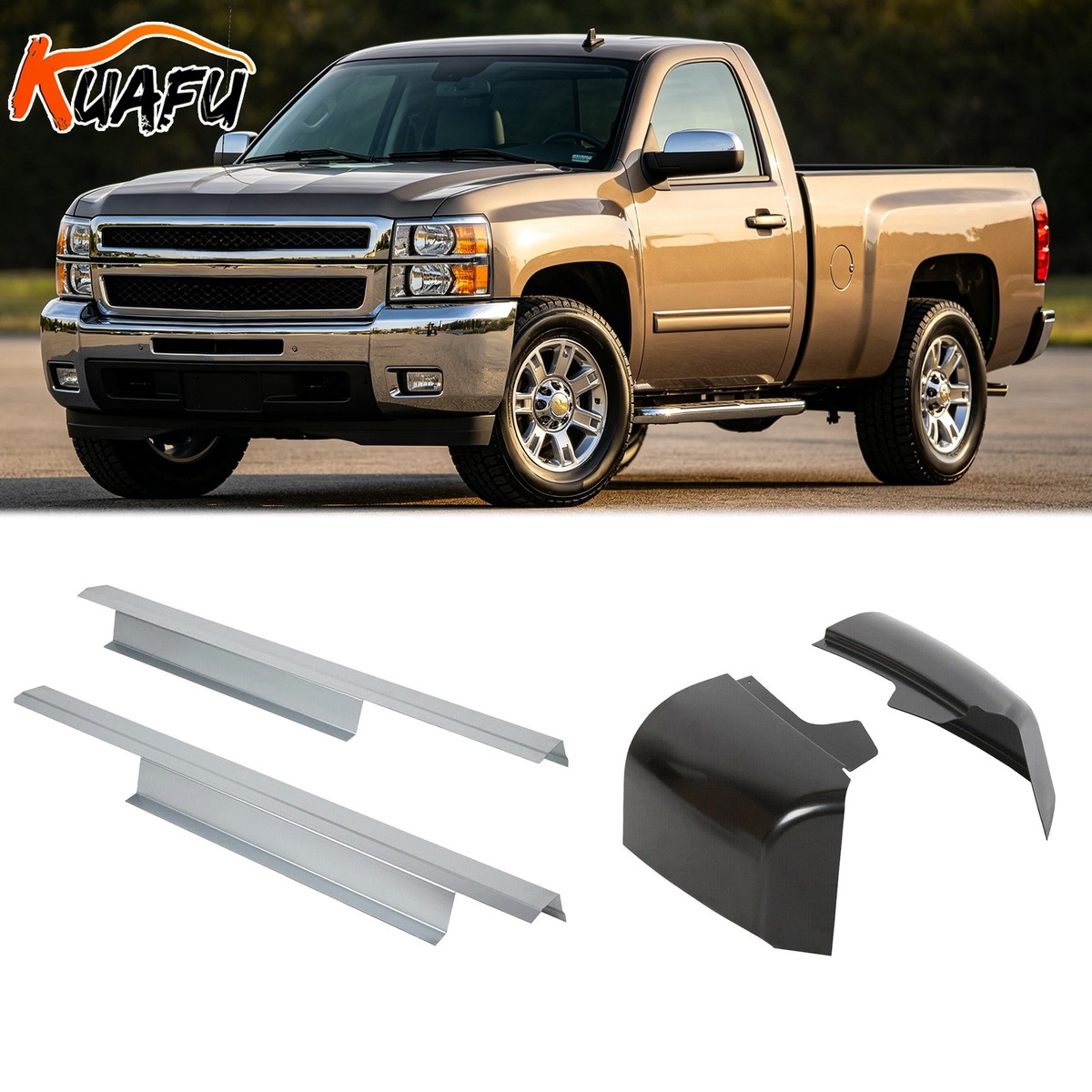 Slip-on Outer Rocker Panel & Cab Corner For 07-13 Silverado GMC