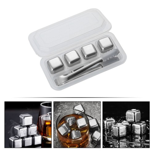 Stainless Steel Ice Pellet Case Reusable Cubes for Drinks Beverage - Picture 4 of 17