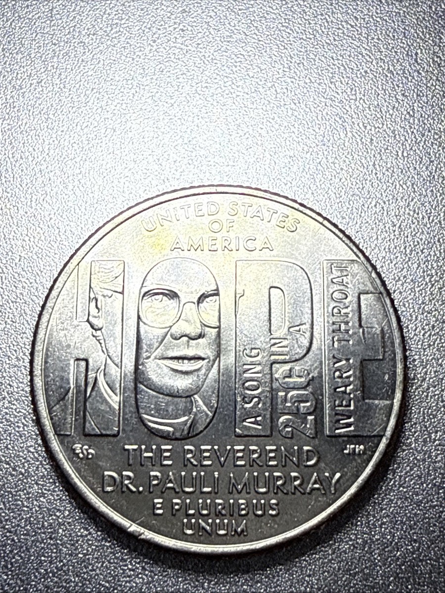 2024 Dr Pauli Murray quarter error die clash By Eye And Forehead