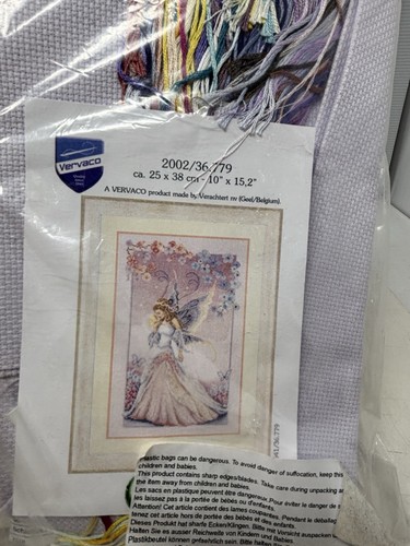 COUNTED CROSS STITCH KIT "LILAC FAIRY" by VERVACO OPEN But Unused - Picture 2 of 5