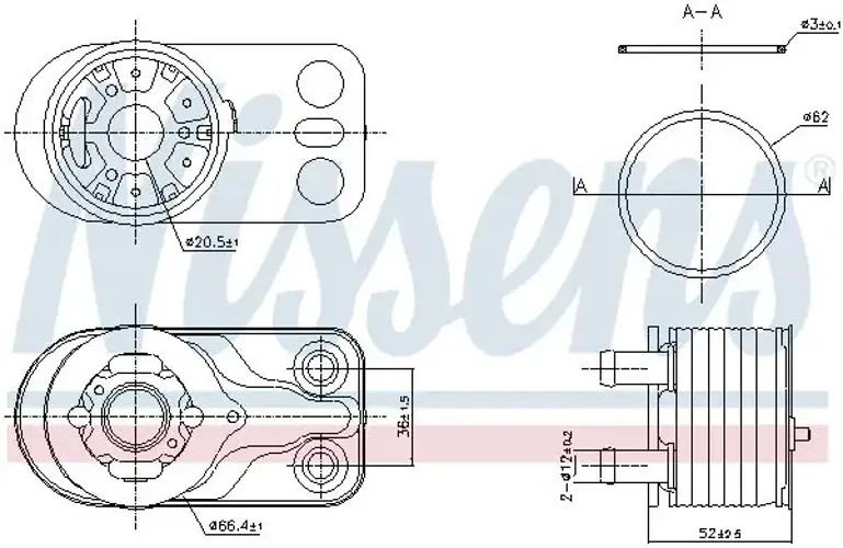 Engine oil cooler Water-cooled 91422 NISSENS for RENAULT DACIA
