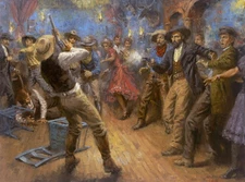 Clay Allison's Deadly Aim by Andy Thomas - Canvas Giclee Ltd Ed S/N 350 18x24