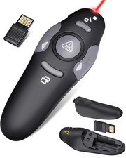 Wireless Presentation Clicker for PowerPoint Presentations, USB Dongle Gray